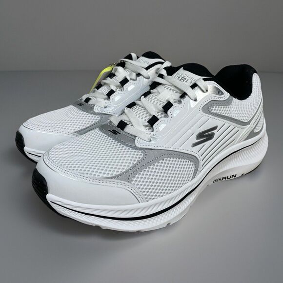 Mens Skechers GO RUN Consistent 2.0 - Silver Wolf Running Shoe Skechers Go Run Men Size 11.5 Consistent 2.0 Silver White Wolf Running Shoes New
